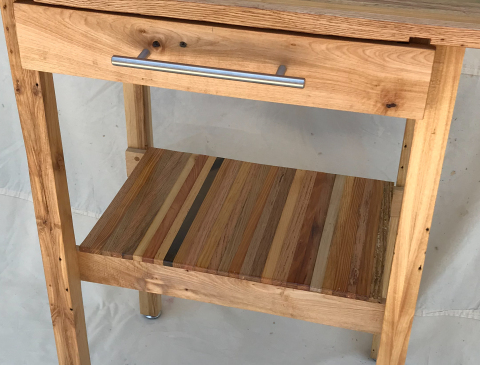 Kitchen Island from Reclaimed Wood